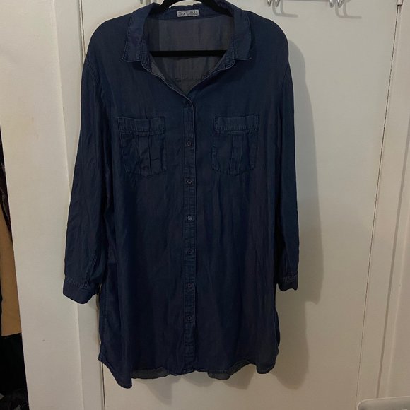 Denim longsleeve dress - Picture 1 of 2